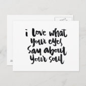 Carte Postale Citations d'amour : J'aime ce que vos yeux disent  (Devant / Derrière)