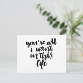 Carte Postale Citations d'amour : Vous êtes tout ce que je veux  (Debout devant)