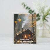 Carte Postale Citations d'automne Forêts Arbres Feuille façons (Debout devant)