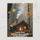 Carte Postale Citations d'automne Forêts Arbres Feuille façons (Devant)