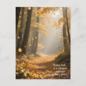 Carte Postale Citations d'automne Forêts Arbres Feuille façons (Devant)