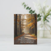 Carte Postale Citations d'automne Forêts Arbres Feuille façons (Debout devant)