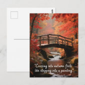 Carte Postale Citations d'automne Forêts Arbres Feuille façons (Devant / Derrière)