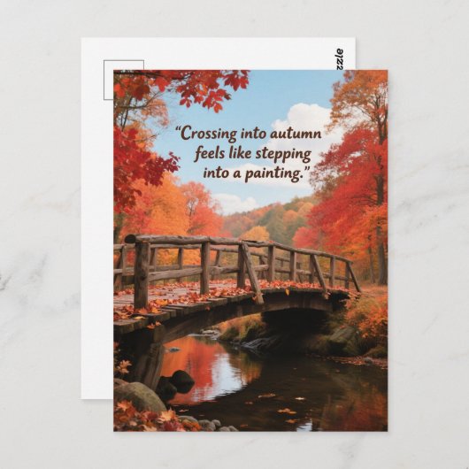 Carte Postale Citations d'automne Forêts Arbres Feuille façons (Devant / Derrière)