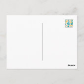 Carte Postale Citations de bonheur avec Motif de fleurs (Dos)