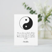 Carte Postale Citations de Bouddha célèbres - Les pensées font l (Debout devant)