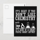 Carte Postale Citations de chimie drôles de chimiste sarcasme (Devant / Derrière)