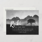 Carte Postale Citations de l'instructeur de médiation B&W Reiki  (Devant / Derrière)