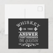 Carte Postale Citations de whiskey drôles citations de boisson (Devant / Derrière)