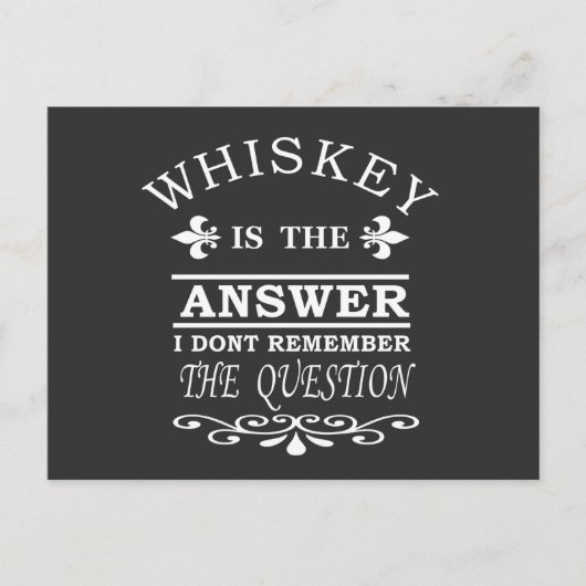 Carte Postale Citations de whiskey drôles citations de boisson (Devant)