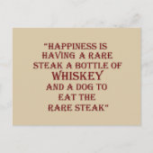 Carte Postale Citations de whisky drôles cadeaux d'alcool dicton (Devant)