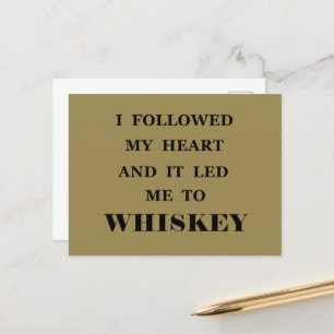 Carte Postale Citations de whisky drôles cadeaux d'alcool humori