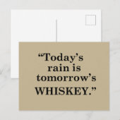 Carte Postale Citations de whisky drôles citations de boisson (Devant / Derrière)