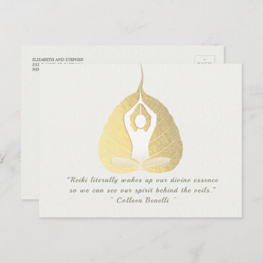 Carte Postale Citations d'enseignant de méditation de studio de  (Devant / Derrière)