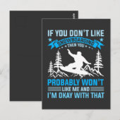 Carte Postale citations drôles de snowboard pour les passionnés (Devant / Derrière)
