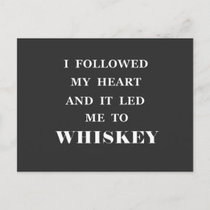 Carte Postale Citations drôles de whisky humour whiskey dictons
