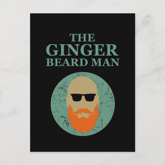 Carte Postale Citations drôles d'homme à barbe rousse barbu drôl (Devant)
