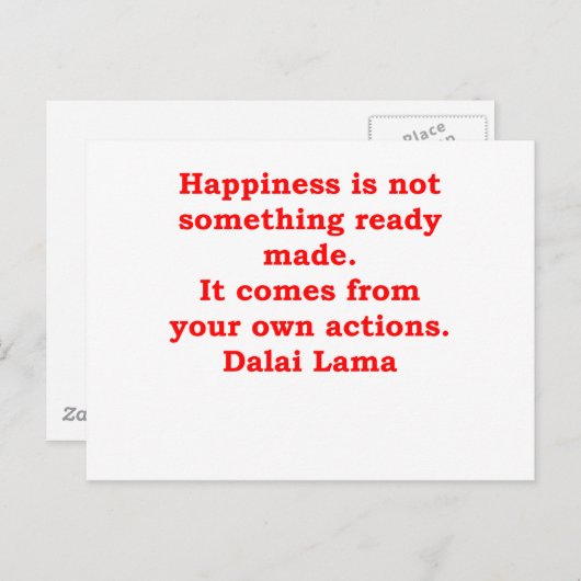 Carte Postale citations du dalaï-lama (Devant / Derrière)