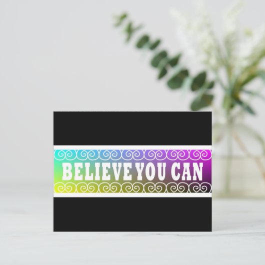 Carte Postale Citations En Trois Mots ~Croyez Que Vous Pouvez~ C (Debout devant)