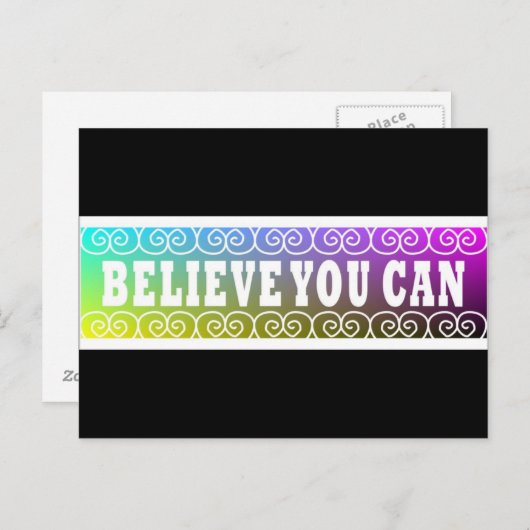 Carte Postale Citations En Trois Mots ~Croyez Que Vous Pouvez~ C (Devant / Derrière)