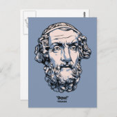 Carte Postale Citations grecques - Homère (Devant / Derrière)