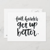 Carte Postale Citations Inspirationnelles : Diminuer plus dur. L (Devant / Derrière)