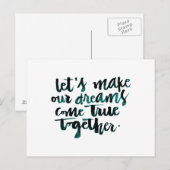 Carte Postale Citations Inspirationnelles : Faisons Venir Nos Rê (Devant / Derrière)