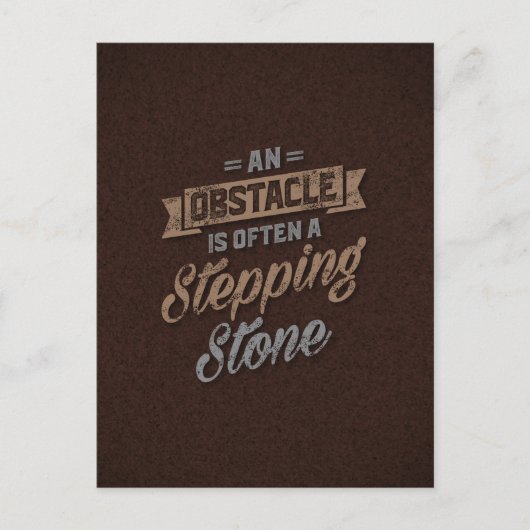 Carte Postale Citations Inspirationnelles Obstacle (Devant)