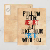 Carte Postale Citations Modèle (Devant / Derrière)