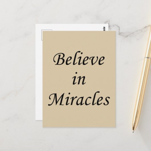 Carte Postale Citations motivationnelles sur les paroles de vie (Devant/Arrière en situation)