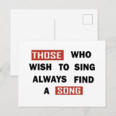 Carte Postale citations motivationnelles sur les paroles positiv (Devant / Derrière)