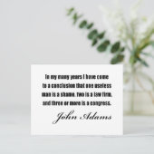 Carte Postale Citations politiques de John Adams (Debout devant)