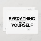 Carte Postale CITATIONS : Rumi : Chez vous (Devant / Derrière)