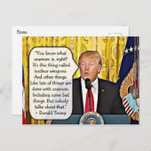Carte Postale Citations stupides de Donald Trump Keepsakes (Devant / Derrière)
