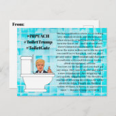 Carte Postale Citations stupides de Trump, Chasse d'eau 15 fois (Devant / Derrière)