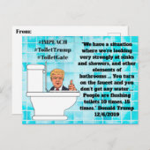 Carte Postale Citations Stupides De Trump, Toilettes De Fusion 1 (Devant / Derrière)