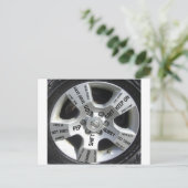 Carte Postale Citer les produits pour les amateurs de voitures (Debout devant)