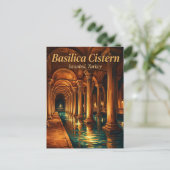 Carte Postale Citernes de la Basilique, Istanbul, Marmara (Debout devant)