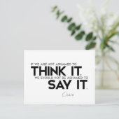 Carte Postale CITES : Cicero : Pensez-le, dites-le (Debout devant)