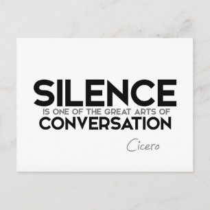Carte Postale CITES : Cicéron : Silence, conversation