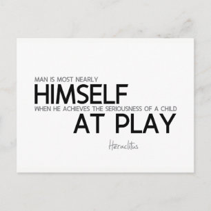 Carte Postale CITES : Heraclitus : Enfant en jeu
