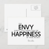 Carte Postale CITES : Heraclitus : L'envie dure toujours plus lo (Devant / Derrière)