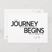 Carte Postale CITES : Lao Tzu : Voyage à mille milles miles (Devant / Derrière)