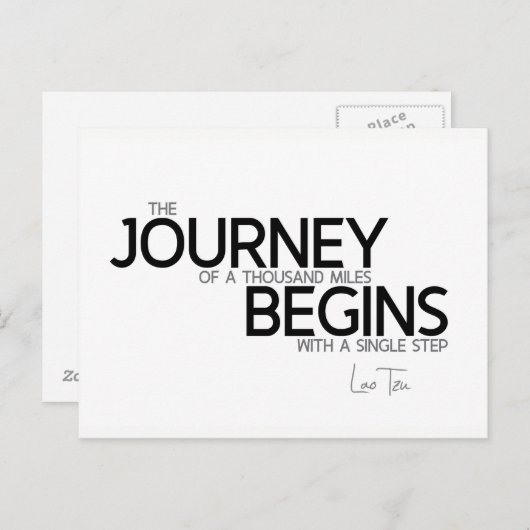 Carte Postale CITES : Lao Tzu : Voyage à mille milles miles (Devant / Derrière)