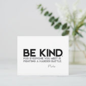 Carte Postale CITES : Platon : Soyez gentil (Debout devant)