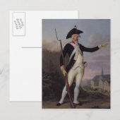 Carte Postale Citoyen Nau-Deville en uniforme de la Garde nation (Devant / Derrière)