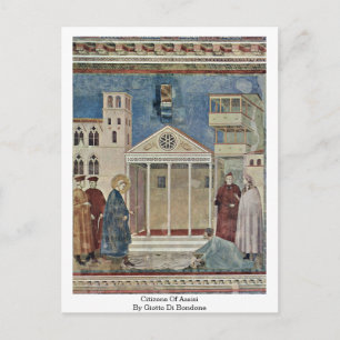 Carte Postale Citoyens D'Assise Par Giotto Di Bondone