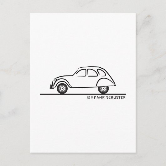Carte Postale Citroen 2CV (Devant)