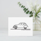 Carte Postale Citroen 2CV (Debout devant)