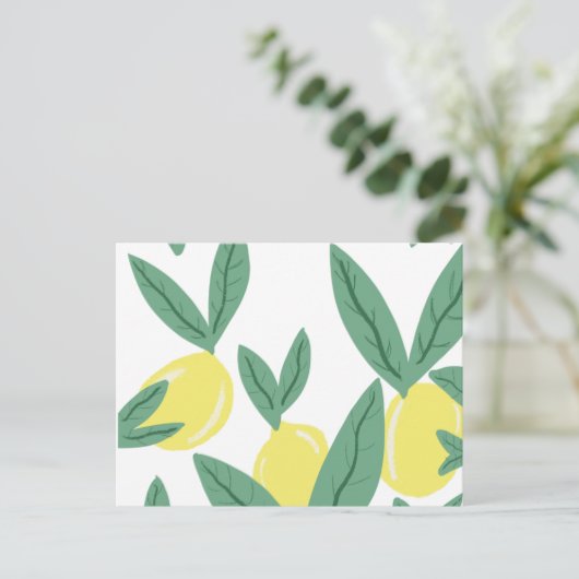 Carte postale citron (Debout devant)